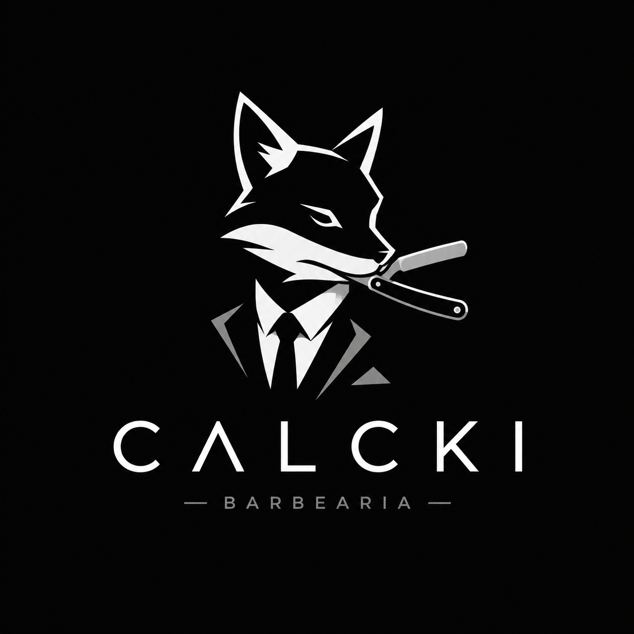 Logo completo da Barbearia Calcki